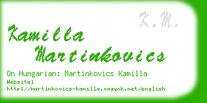 kamilla martinkovics business card